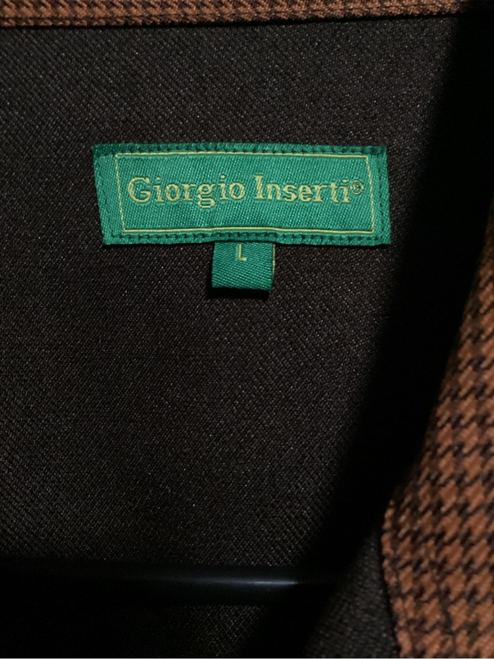 Giorgio Men's Dark Brown Shirt Jacket with Rust Contrast - - Picture 4 of 5